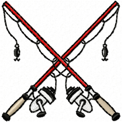 Fishing Embroidery Design 5